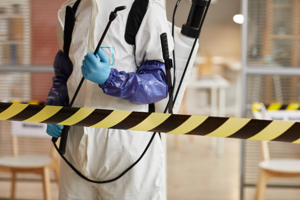 Professional Biohazard technician working in Center Hill, FL